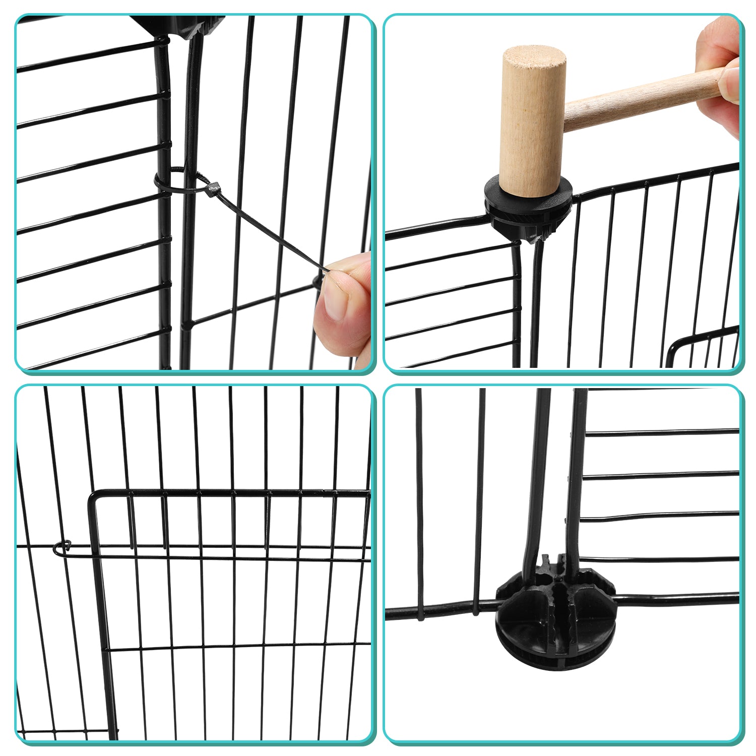 Cosmo Go Freigehege Laufgitter Kleintiere DIY 12/24Stück 35x35cm