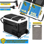 Cosmo Go Kompressor Kühlbox Kühlschrank 50L KFZ APP