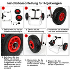 Cosmo Go Faltbarer Kajakwagen Bootswagen 75kg