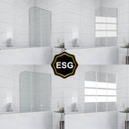 Cosmo Go Duschwand für badewanne Faltbare Glas Duschtrennwand