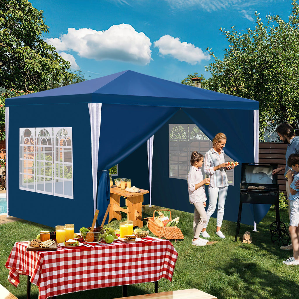 Cosmo Go Pavillon 3x3m Partyzelt Wasserdicht mit Seitenteilen