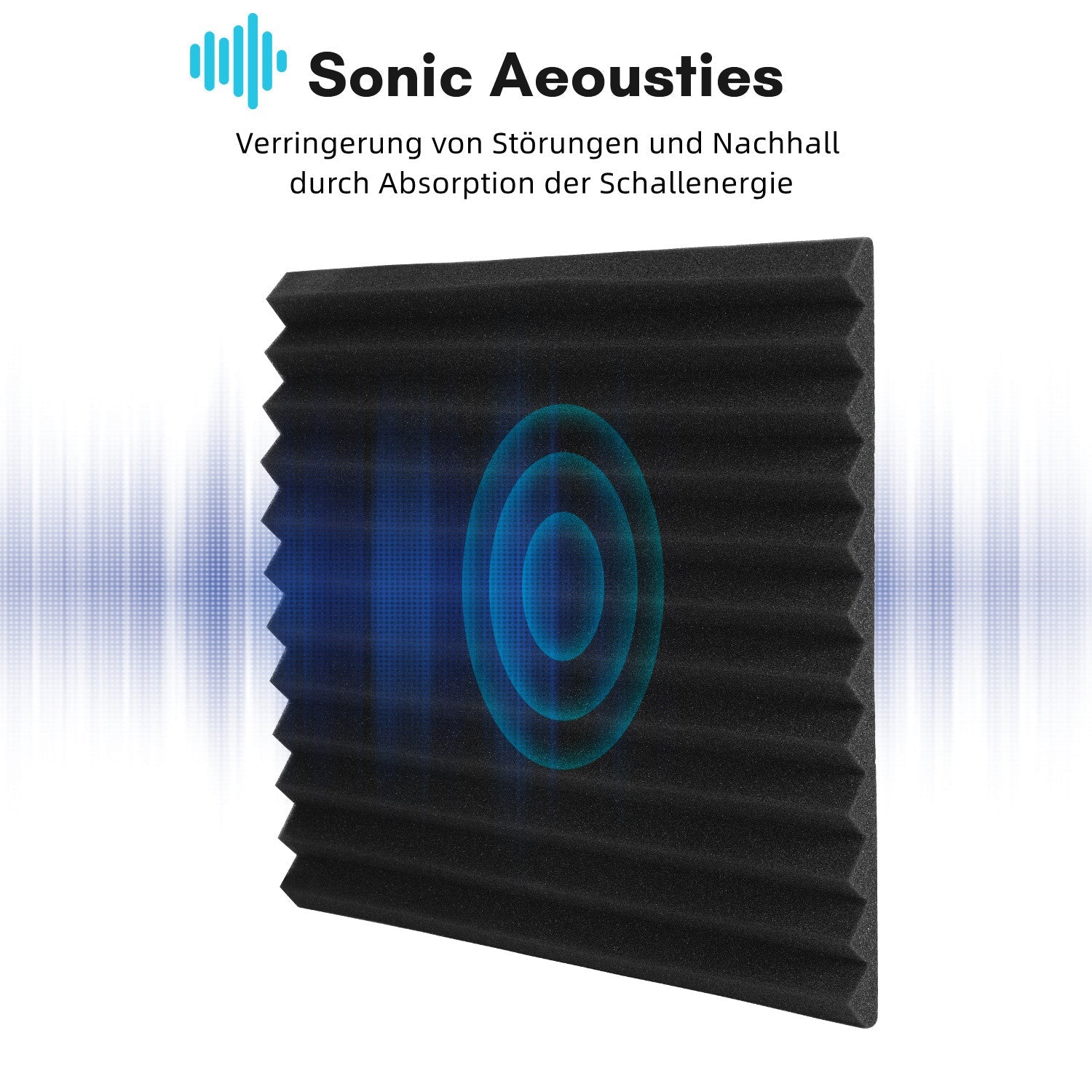 Cosmo Go Akustikschaumstoff Selbstklebend 3D Hochdichte Keil