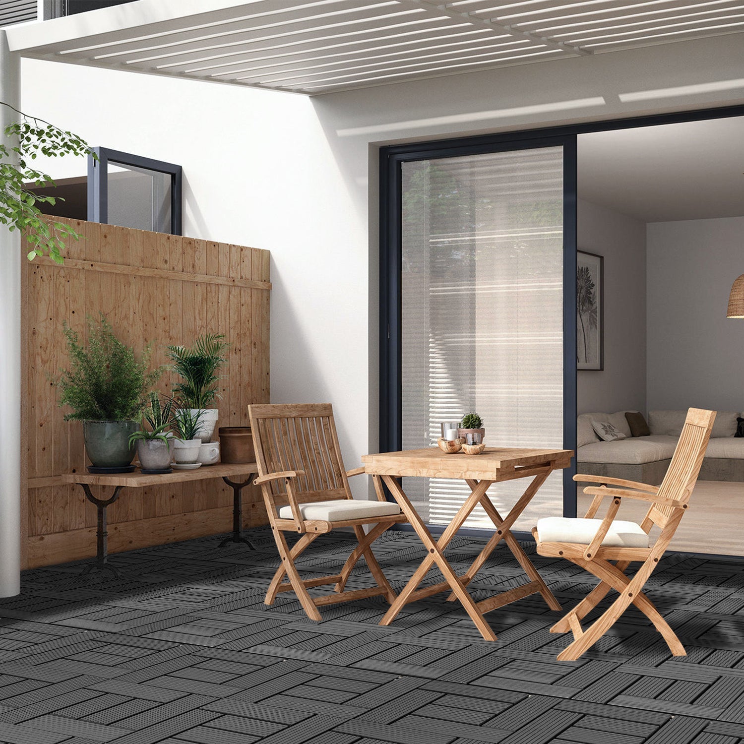 Cosmo Go WPC Terrassenfliesen Klickfliese 30x30cm 11 stk