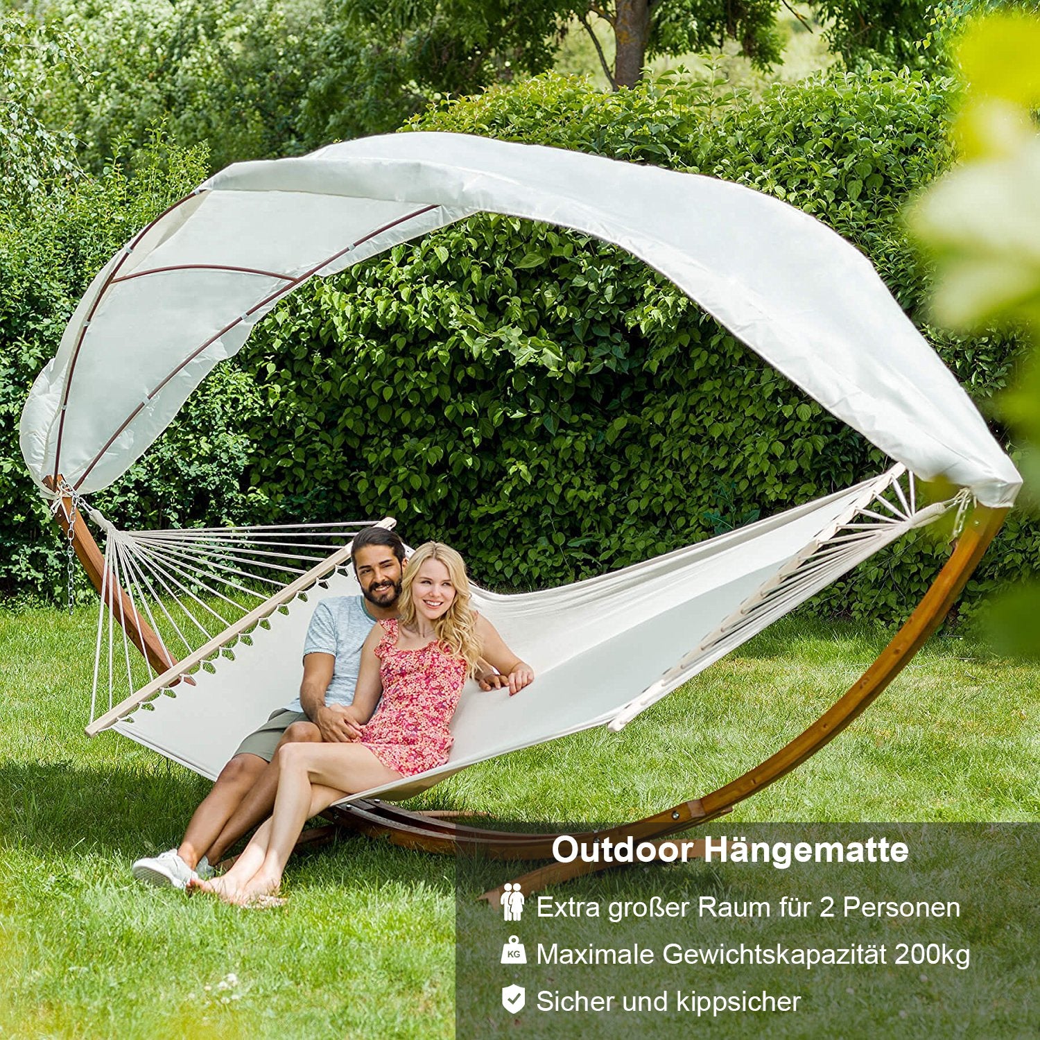 Cosmo Go Hängematte Holz Hammock mit Gestell