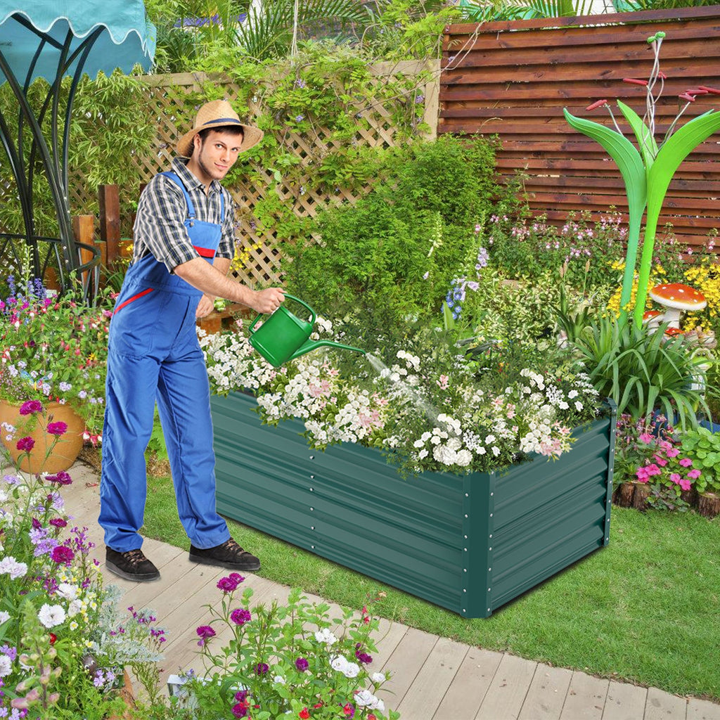 Cosmo Go Metall Hochbeete Hochbeete-Kit mit Stützstangen für Garten