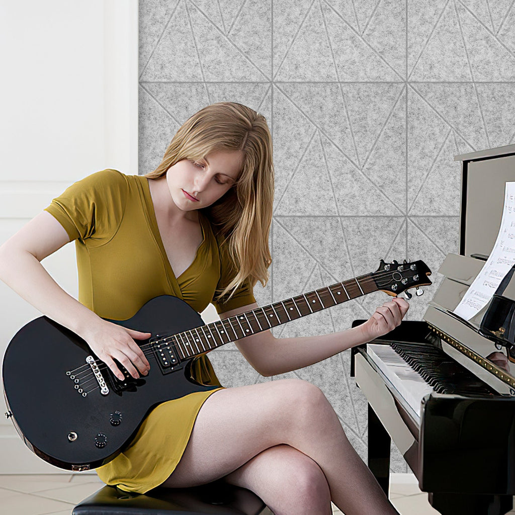 Cosmo Go Akustikplatten Wandpaneele Selbstklebend 12/18 Stück Quadratisch Dreieck