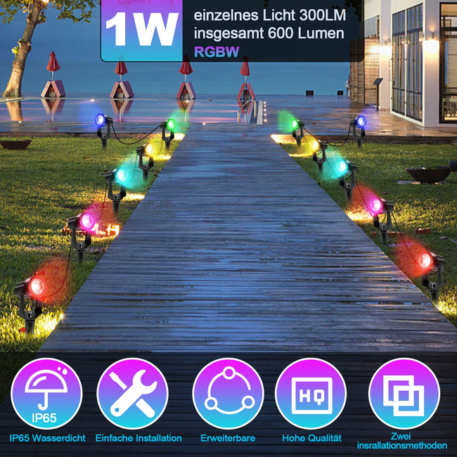 Cosmo Go LED Gartenbeleuchtung RGB 6er Set Main Image