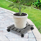 Cosmo Go WPC Pflanzenroller Eckig mit Rollen Tragkraft 80 kg