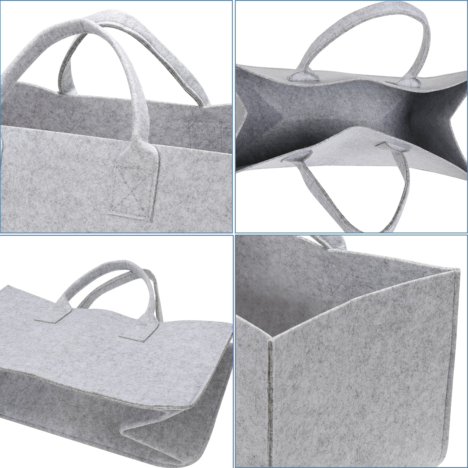 Cosmo Go 2x Filztasche Kaminholztasche Brennholzkorb Faltbar 30L