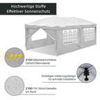 Cosmo Go Pop-Up Pavillon Gazebo mit Zentralverriegelung 3x6m mit Seiten
