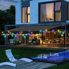 Cosmo Go Klemmmarkise mit Handkurbel mit Solar LED Lichtkette