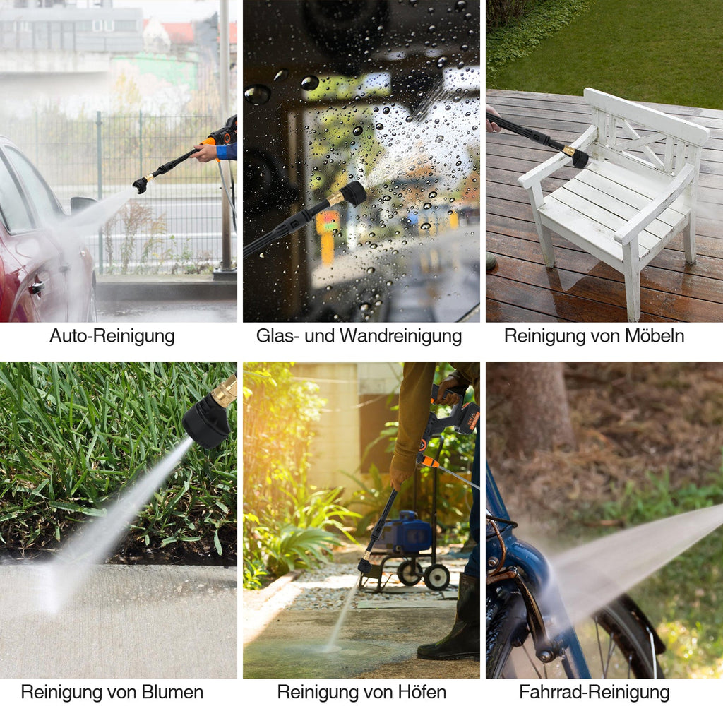 Cosmo Go Akku Hochdruckreiniger Tragbarer 20V Max 435 PSI