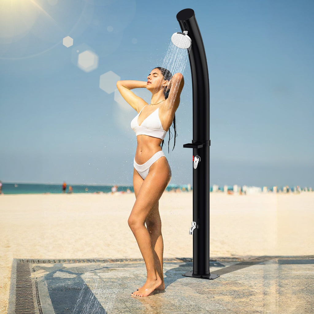 Cosmo Go 20L Solardusche Curve mit Regenduschkopf und Schutzhaube