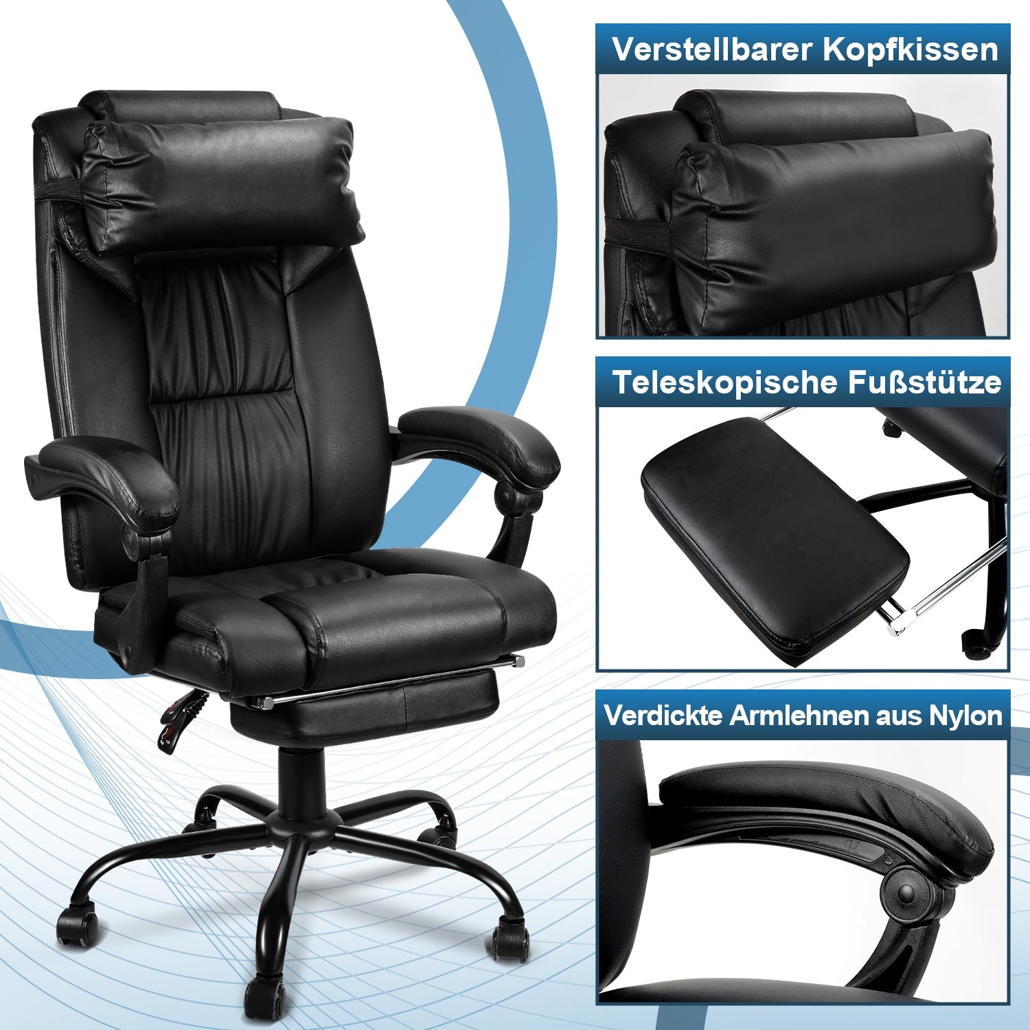 Cosmo Go Drehstuhl Höhenverstellbar Bürostuhl 360° frei Drehbar