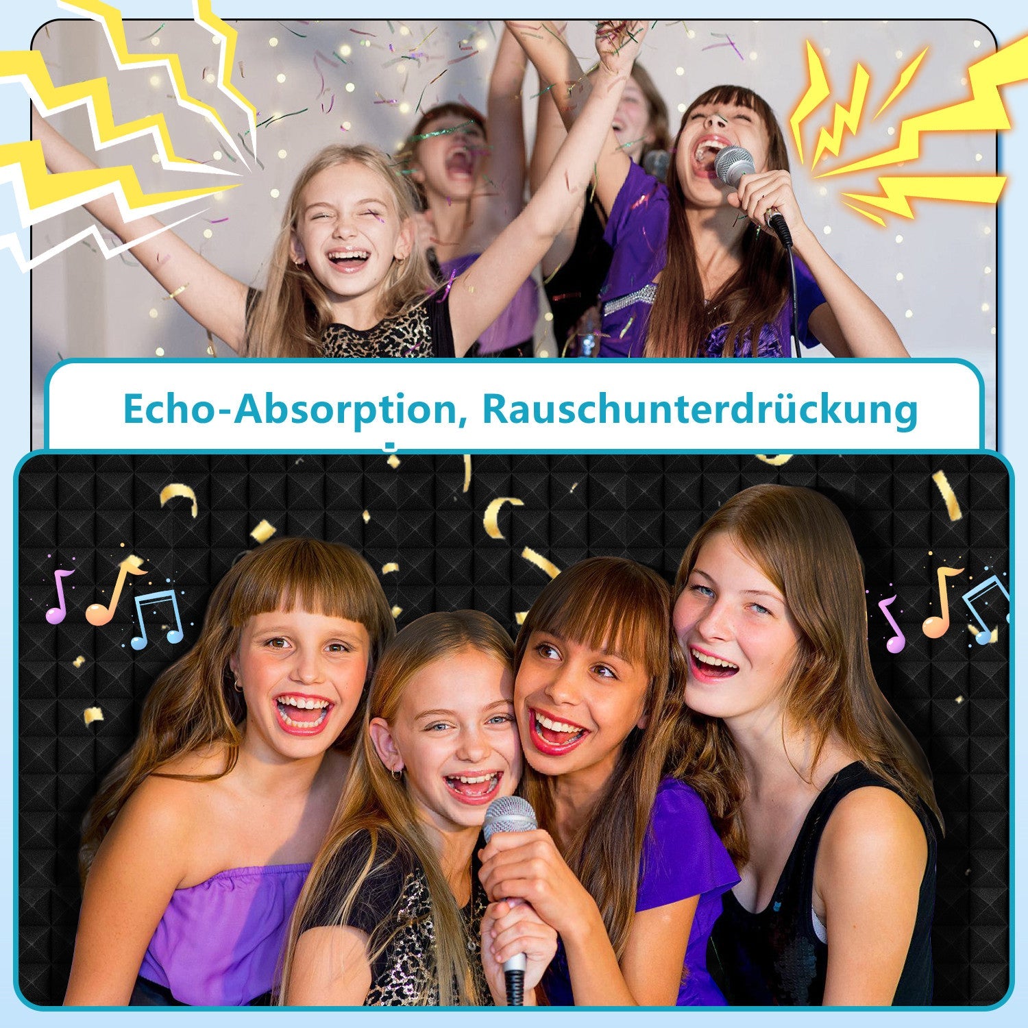 Cosmo Go Akustikschaumstoff Selbstklebend 3D Hochdichte Pyramide