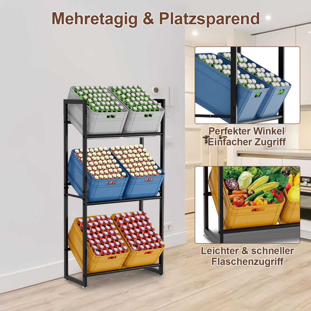Cosmo Go Getränkekistenregal für 6 Kästen 140 * 71 * 30CM