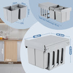 Cosmo Go Mülleimer Abfalleimer Einbau 30L Schrank