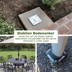 Cosmo Go Universal Bodenplatte für Sonnenschirm