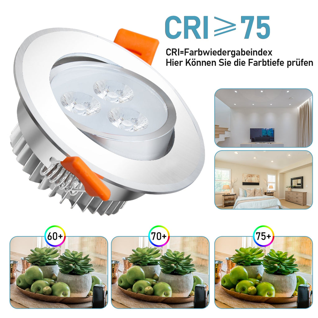 Cosmo Go LED Einbaustrahler 3W/5W/7W Kaltweiß/Warmweiß