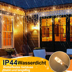 Cosmo Go Solar Eisregen Lichterkette mit Fernbedienung 5m-15m