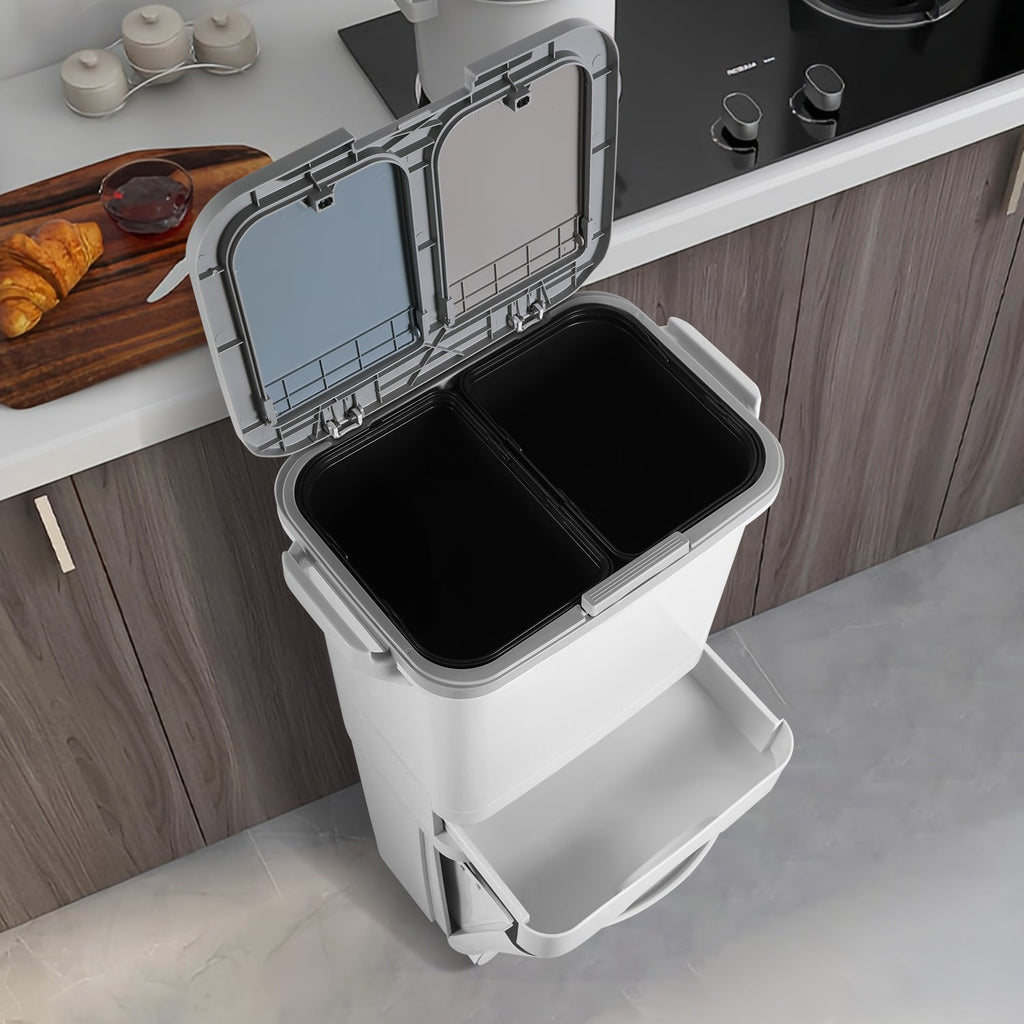 Cosmo Go Mülleimer Küche 42L Mülltrennsystem 3 Fächer