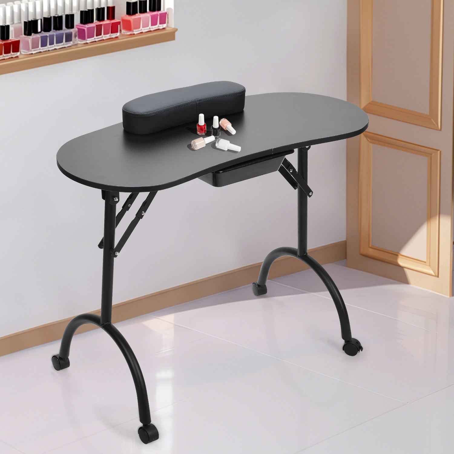 Cosmo Go Faltbare Maniküre Tisch Maniküre-Nagelstation mit Schublade