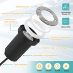Cosmo Go LED Bodeneinbaustrahler 3W Naturweiß mit Mattierten Ersatzlinsen