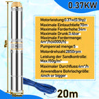 Cosmo Go Tiefbrunnenpumpe für Gartenbewässerung Edelstahl