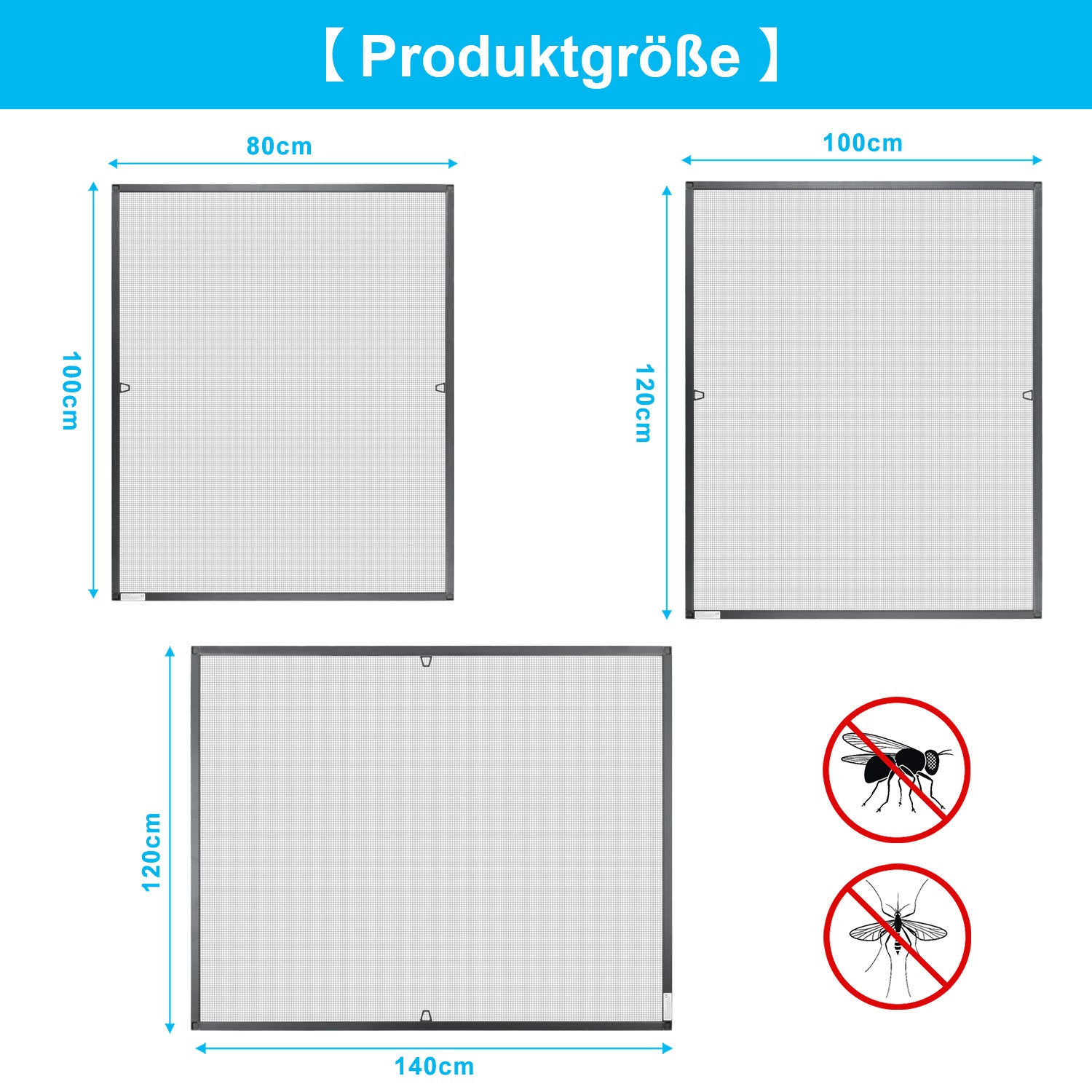 Cosmo Go Fliegengitter Fenster Insektenschutz Anthrazit
