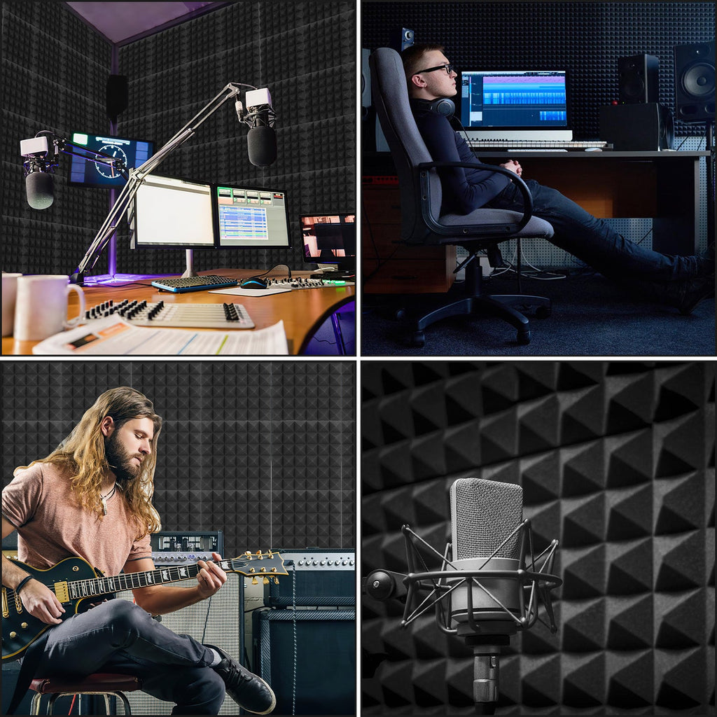 Cosmo Go Akustikschaumstoff Selbstklebend 3D Hochdichte Pyramide