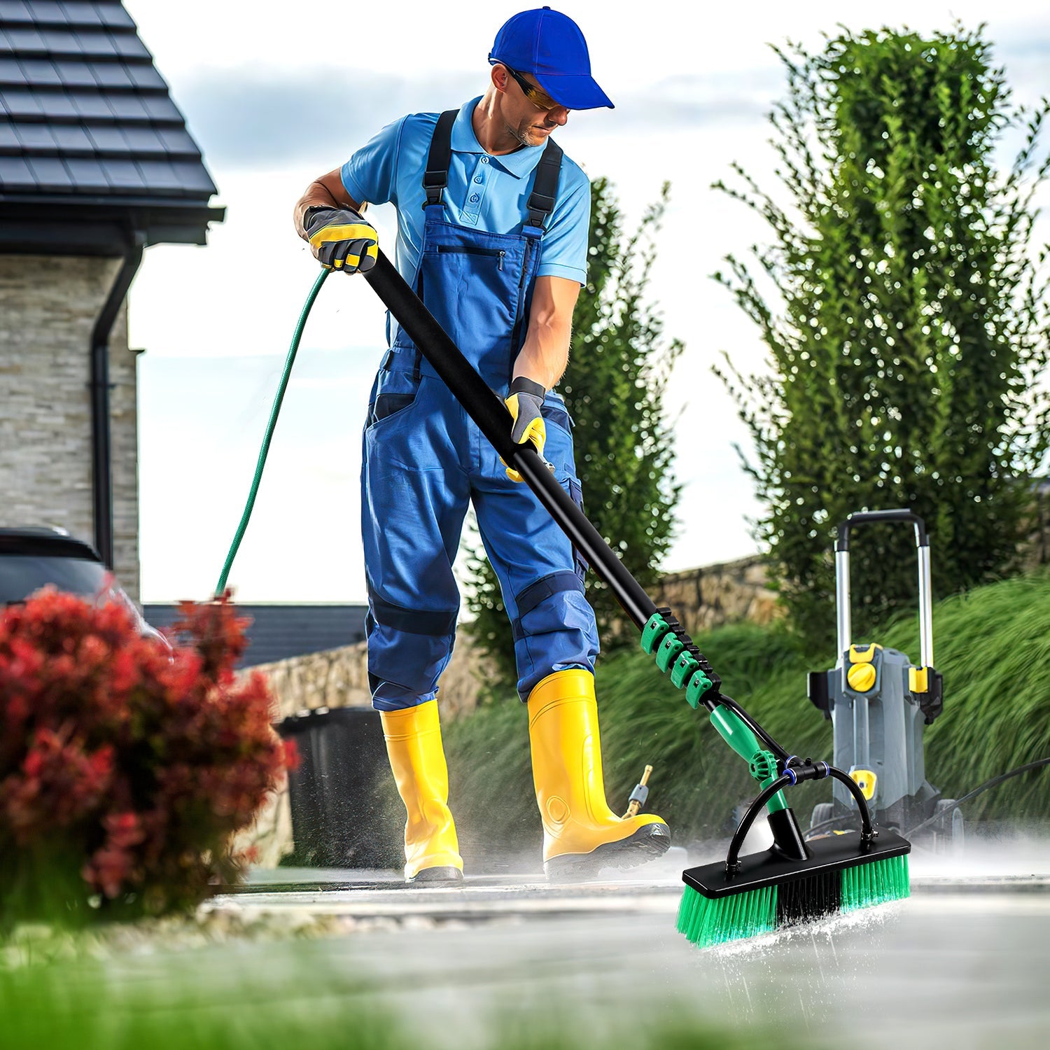 Cosmo Go Teleskop Waschbürste mit Teleskopstiel 3.6m/4.8m