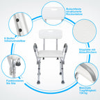 Cosmo Go Duschhocker Duschstuhl Höhenverstellbar Aluminium