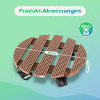 Cosmo Go WPC Pflanzenroller Rund mit Rollen Tragkraft 80 kg