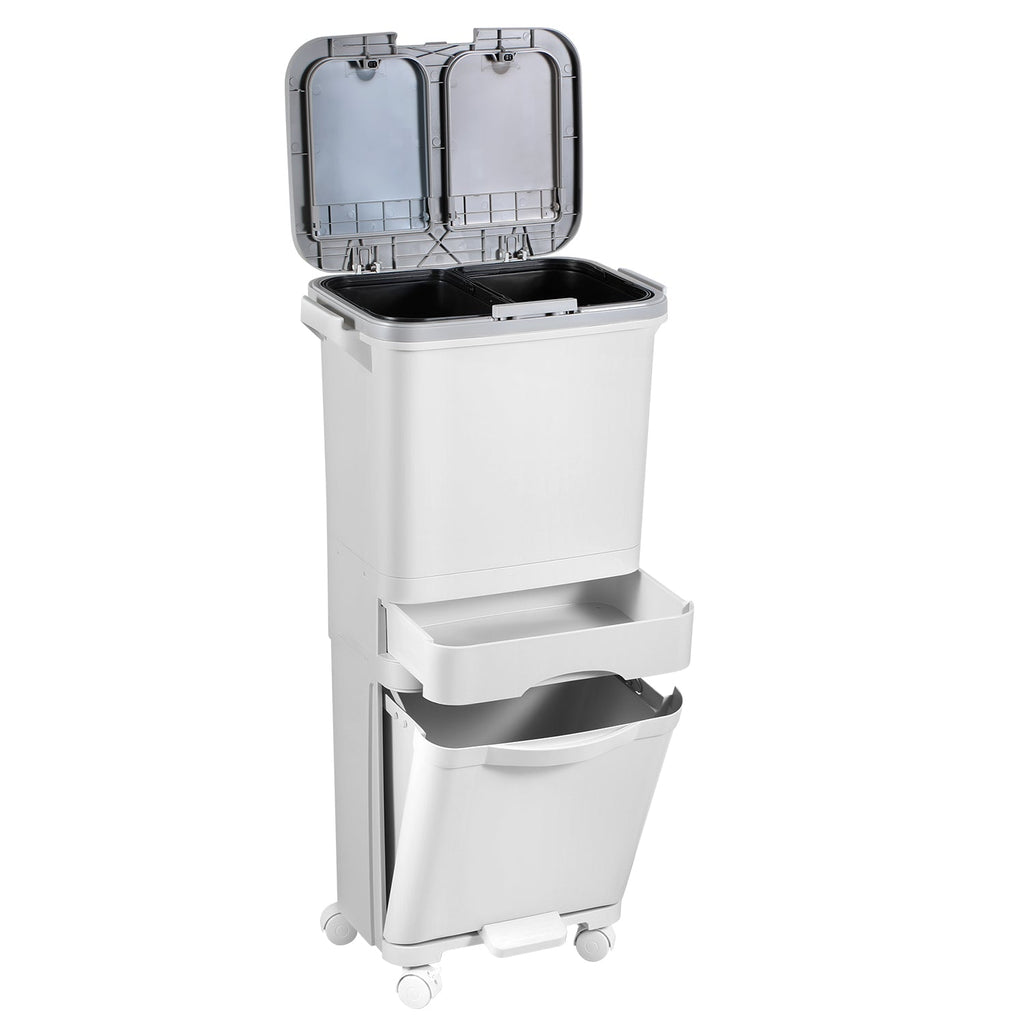 Cosmo Go Mülleimer Küche 42L Mülltrennsystem 3 Fächer