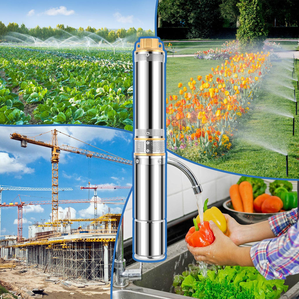 Cosmo Go Tiefbrunnenpumpe für Gartenbewässerung Edelstahl