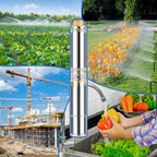 Cosmo Go Tiefbrunnenpumpe für Gartenbewässerung Edelstahl