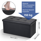 Cosmo Go Sitzhocker mit Stauraum Aufbewahrungsbox 76x38x38cm