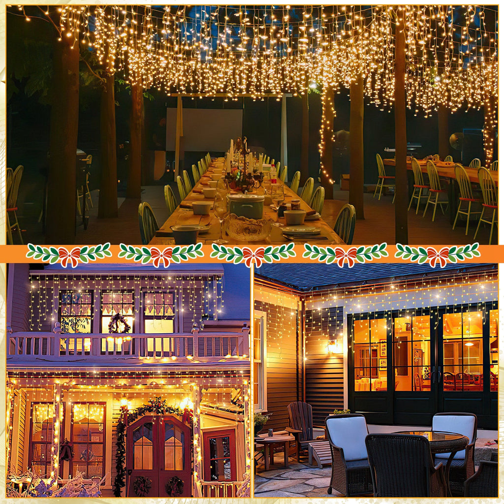 Cosmo Go Solar Eisregen Lichterkette mit Fernbedienung 5m-15m