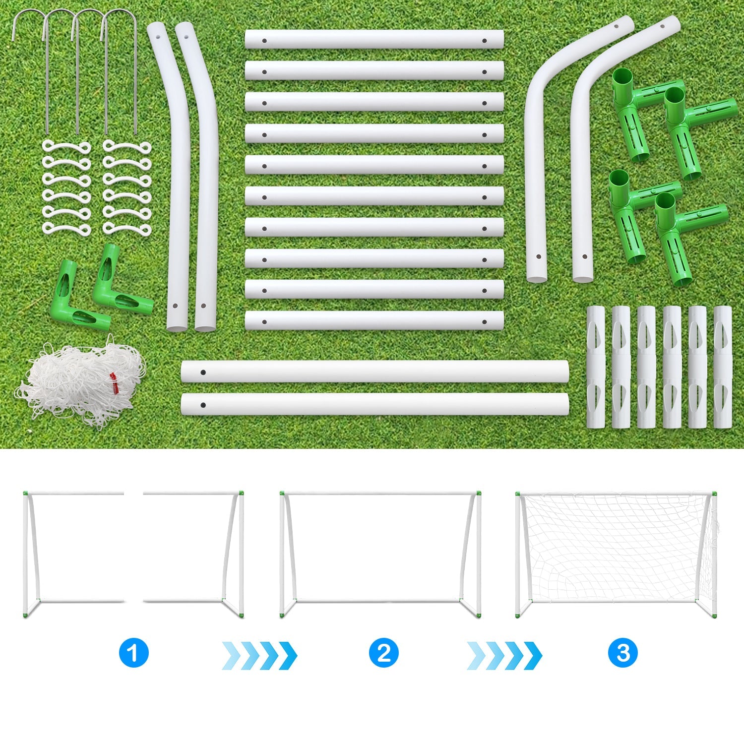 Cosmo Go Fußballtor PVC mit Netz Tragbares