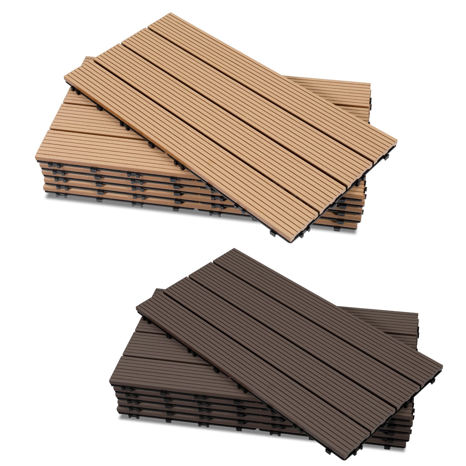 Cosmo Go WPC Terrassenfliesen Klickfliese 30x60cm 6stk