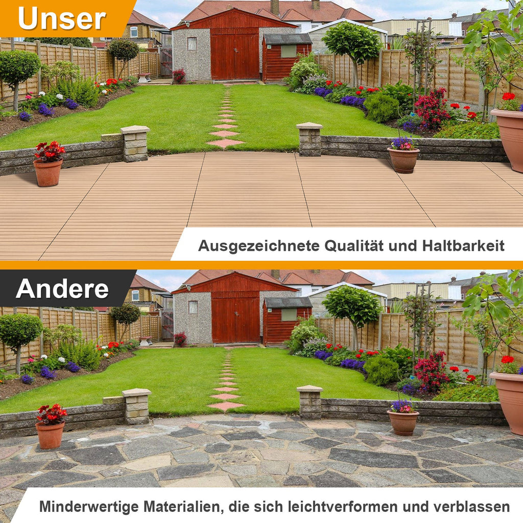 Cosmo Go WPC Terrassenfliesen Klickfliese 30x60cm 6stk