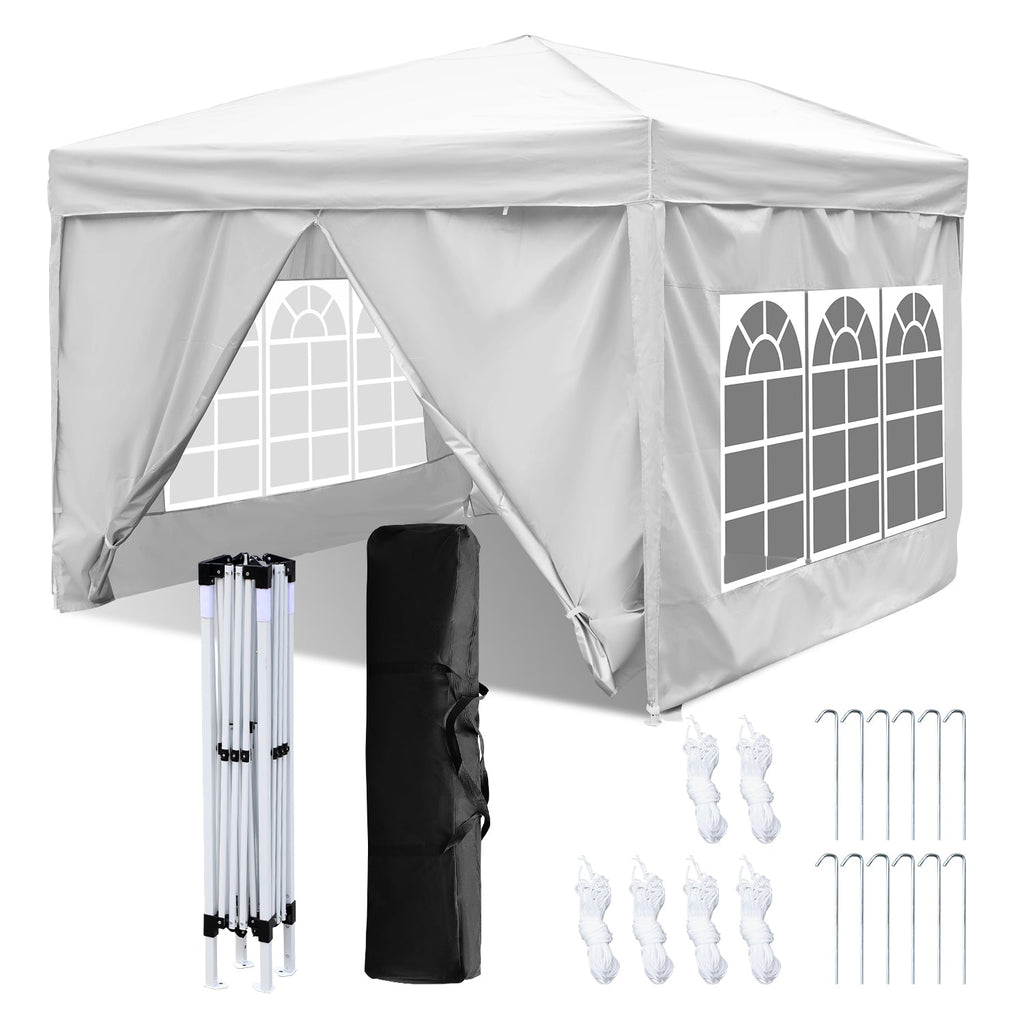 Cosmo Go Pop-Up Pavillon Gazebo 3x3m mit Seiten
