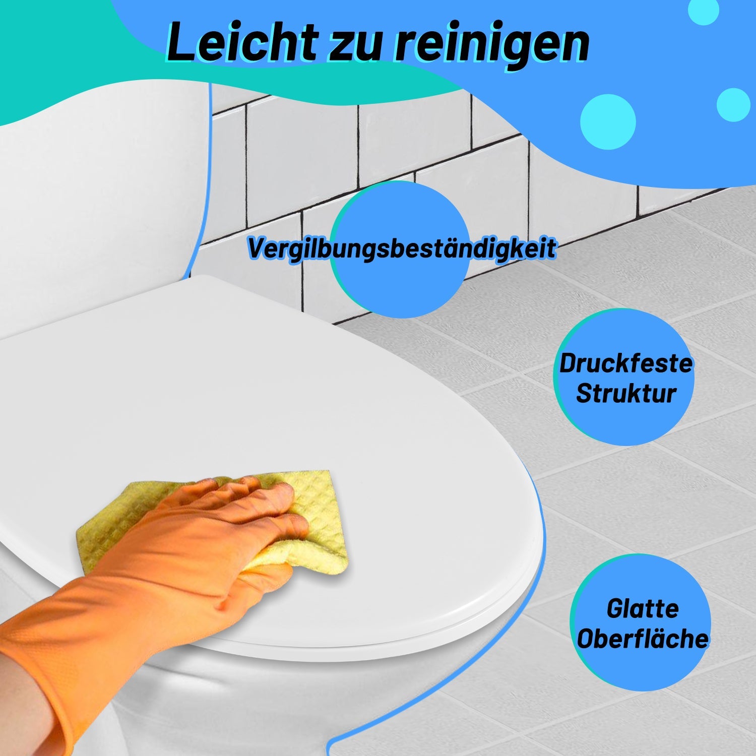 Cosmo Go Toilettendeckel WC Sitz mit Absenkautomatik O-Form