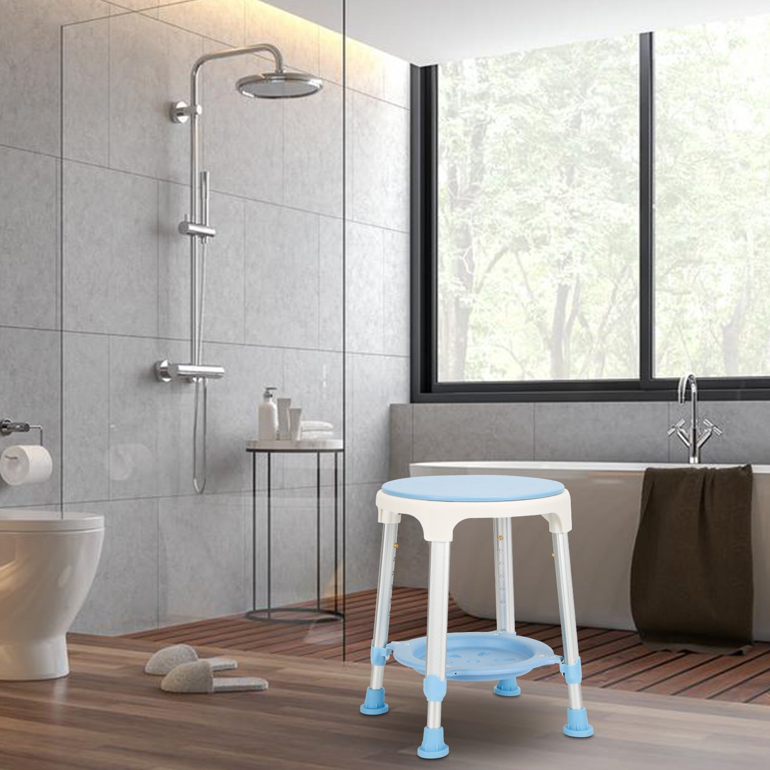 Cosmo Go Duschhocker 360°Drehbarer mit Paletten