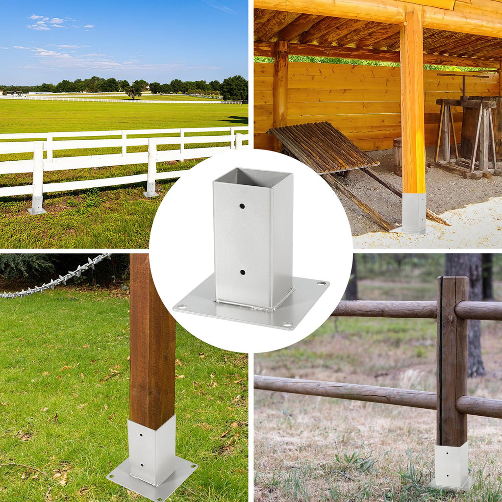 Cosmo Go Pfostenträger Aufschraubhülse Feuerverzinkt 4er Set 70-120mm