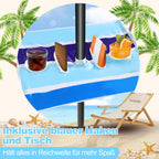 Cosmo Go Strandschirm Sonnenschirm Ø 213cm mit Tisch