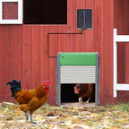 Cosmo Go Automatische Hühnerklappe Solar Rolltor mit Lichtsensor und Zeitsteuerung