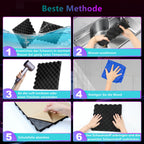 Cosmo Go Akustikschaumstoff Selbstklebend 3D Hochdichte Wellenmuster