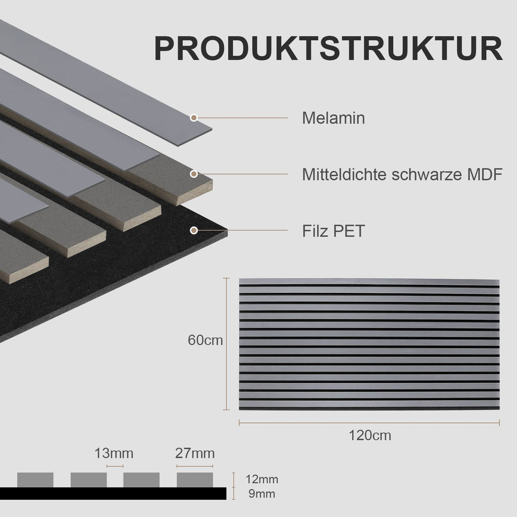 Cosmo Go Akustikpaneele Holz Wandpaneele 120x60cm