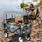 Cosmo Go Bollerwagen Transportwagen mit Dach Faltbar 80kg Belastbarkeit